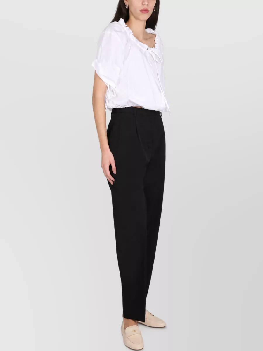 Tory Burch Wool Tailored Trousers In Black