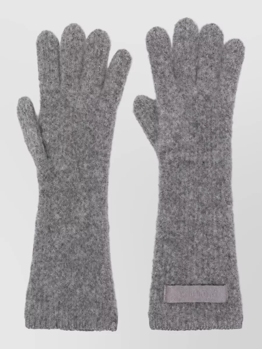 Jacquemus ribbed gloves