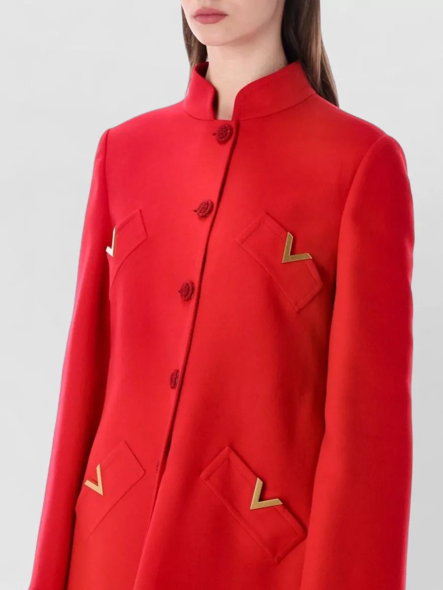 Valentino Garavani Cashmere Wool Single-Breasted Coat