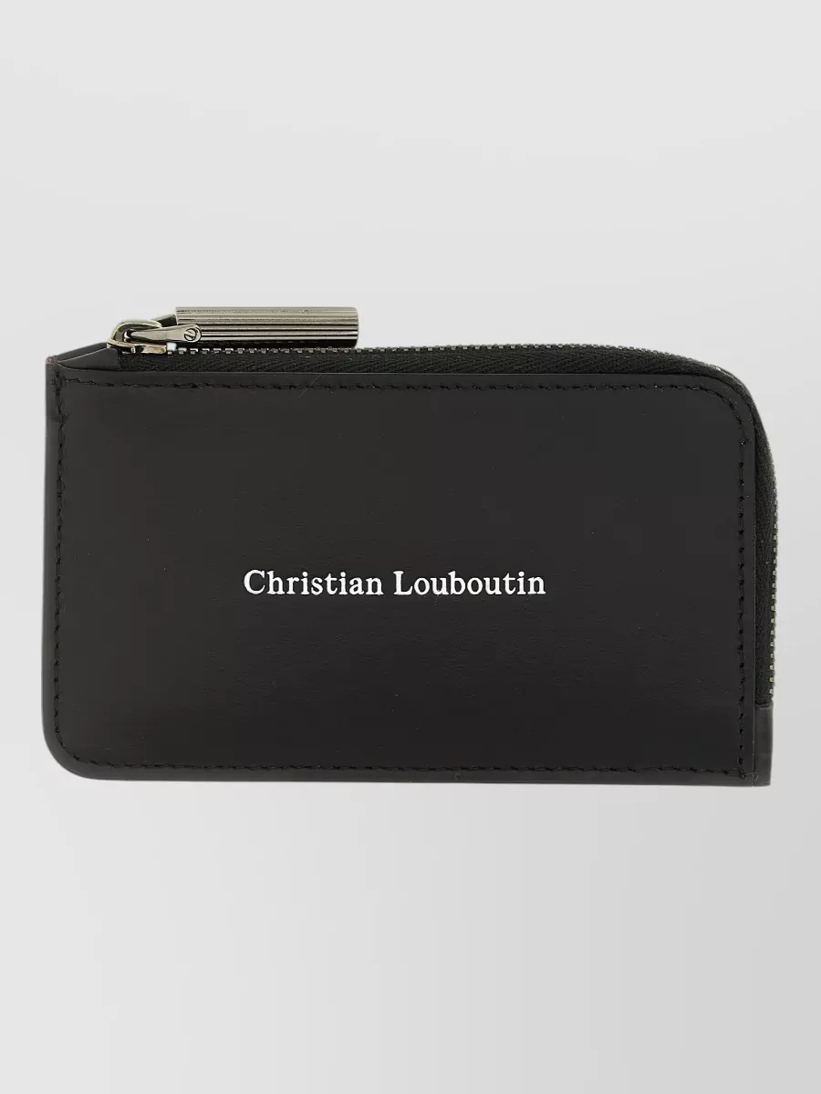 Christian Louboutin leather zip card holder