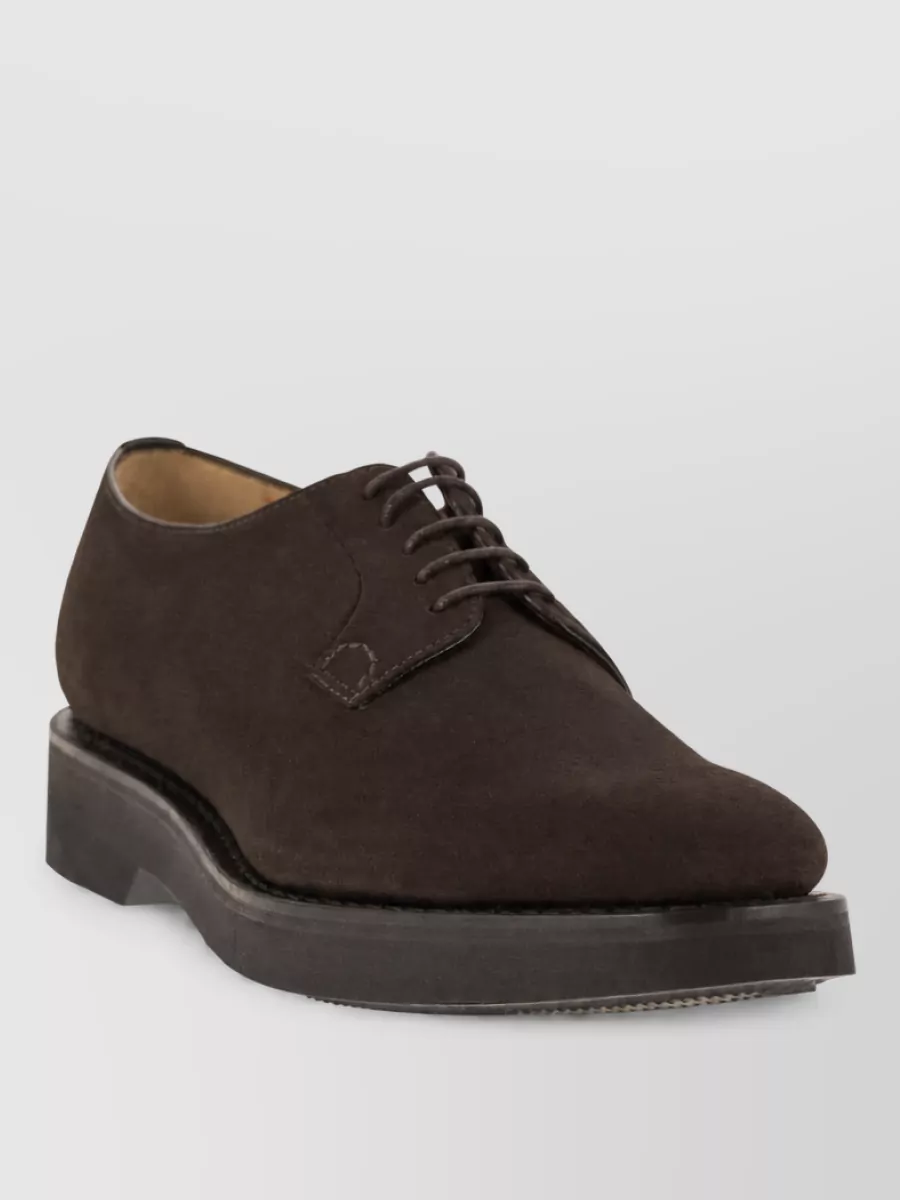 Church's suede leather derby shoes