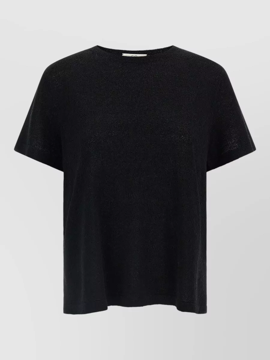 Co silk linen fine-knit relaxed-fit short-sleeve t-shirt