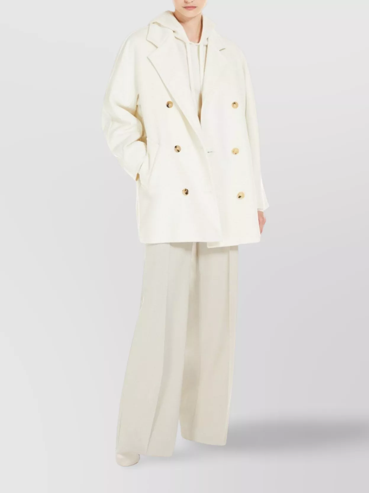Max Mara Oversized Wool Cashmere Beaver Coat