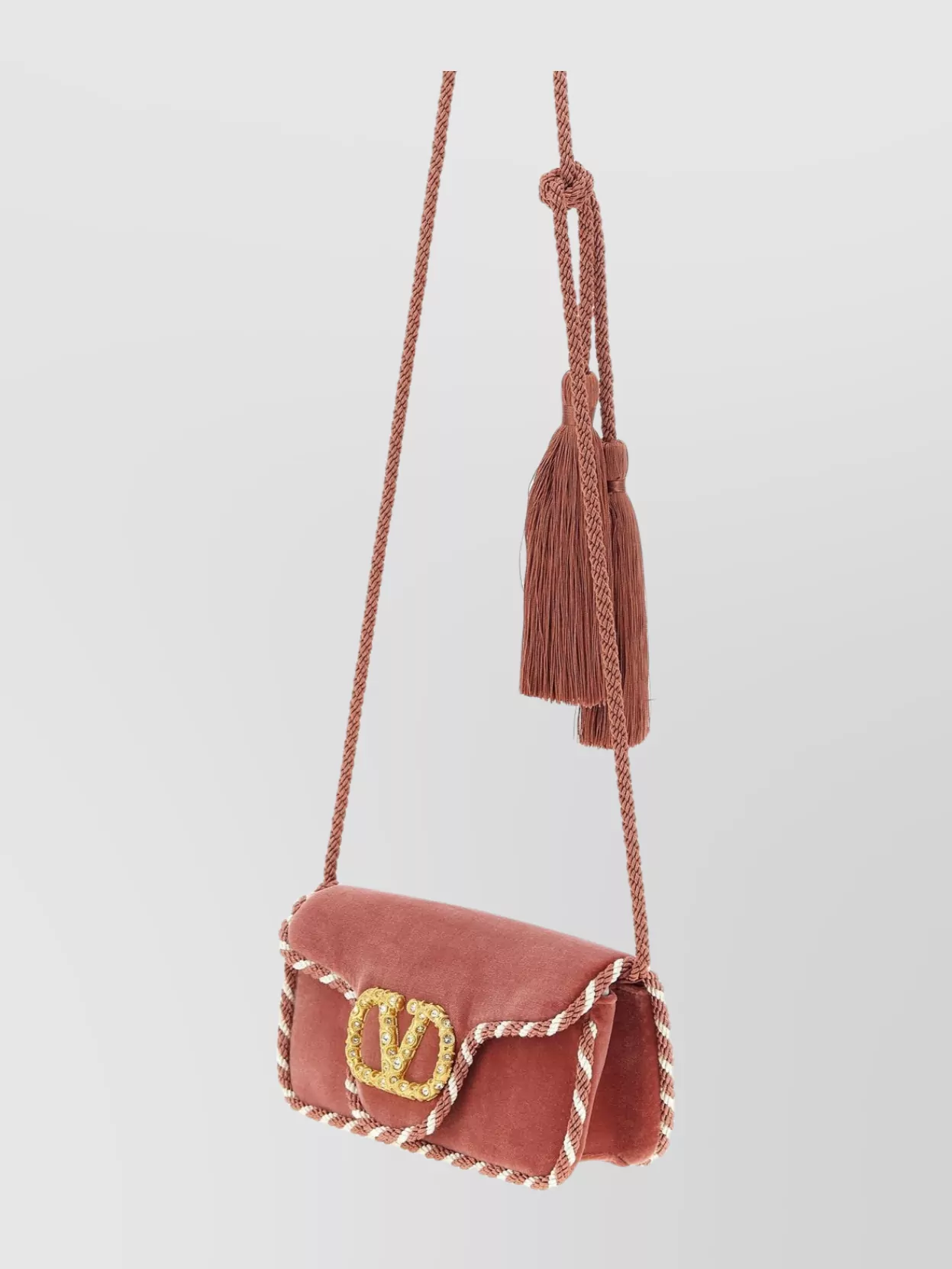 Valentino Garavani Locò Braided Trim Shoulder Bag
