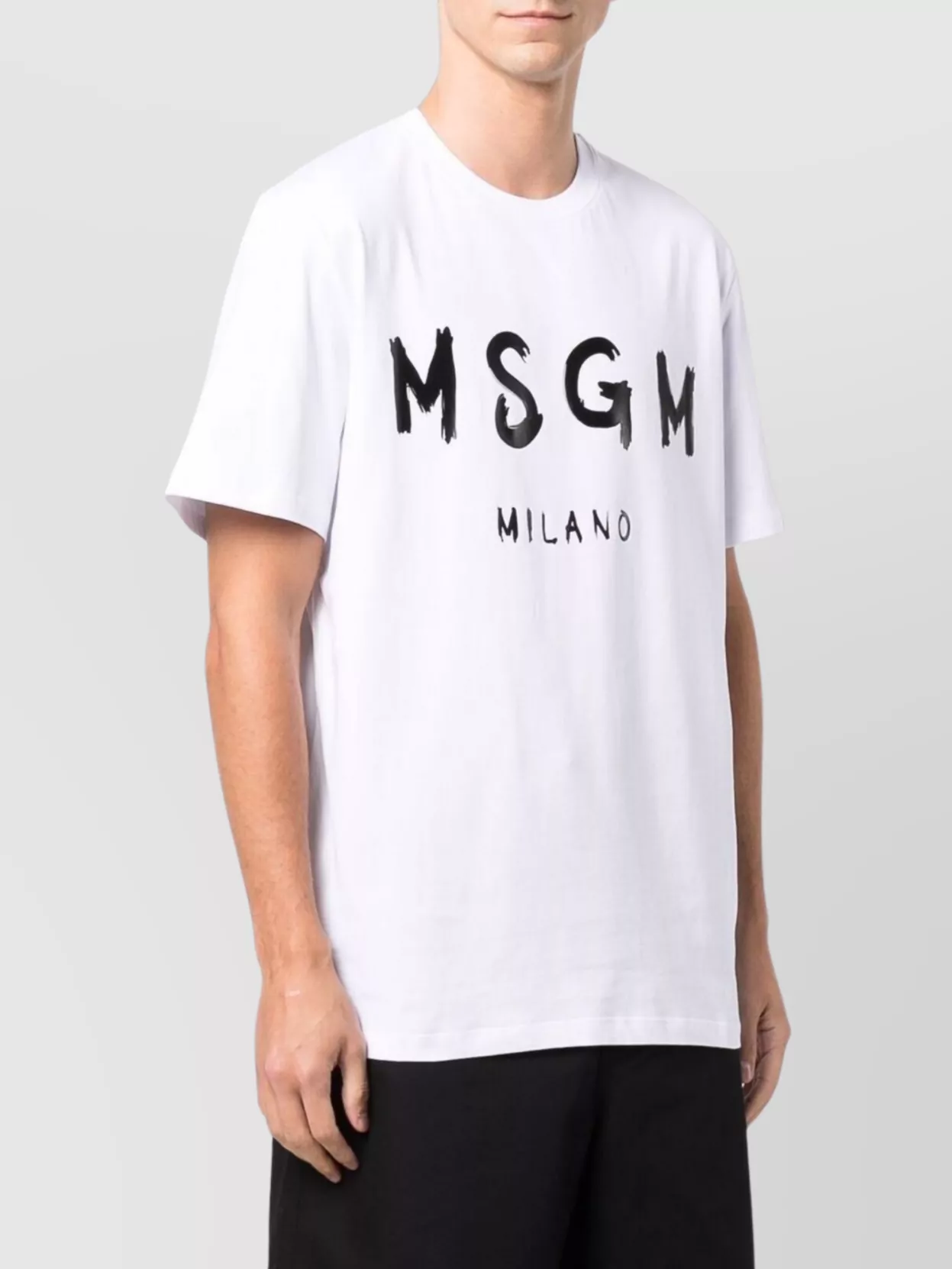 Msgm Logo Print Cotton T-shirt