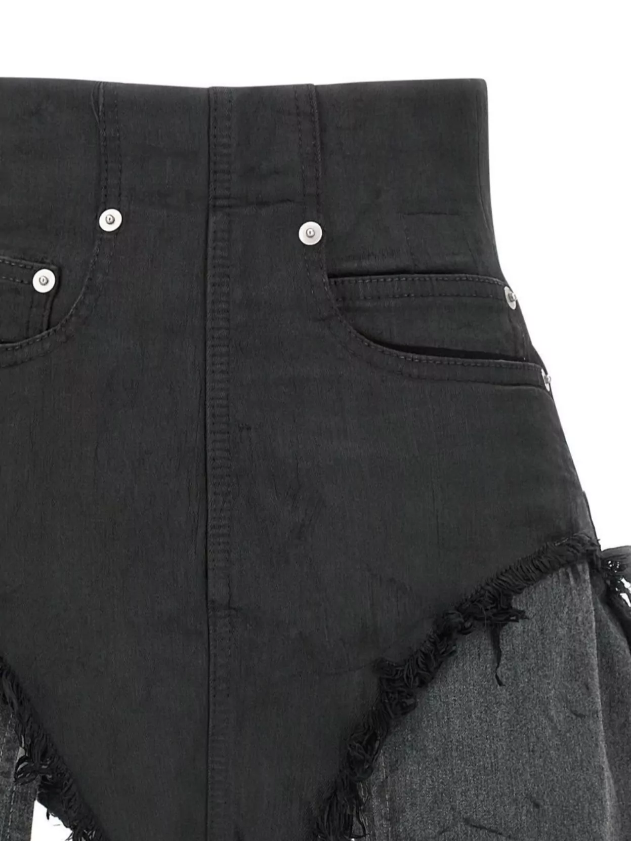 Rick Owens Drkshdw High Waist Cutoff Shorts Pockets