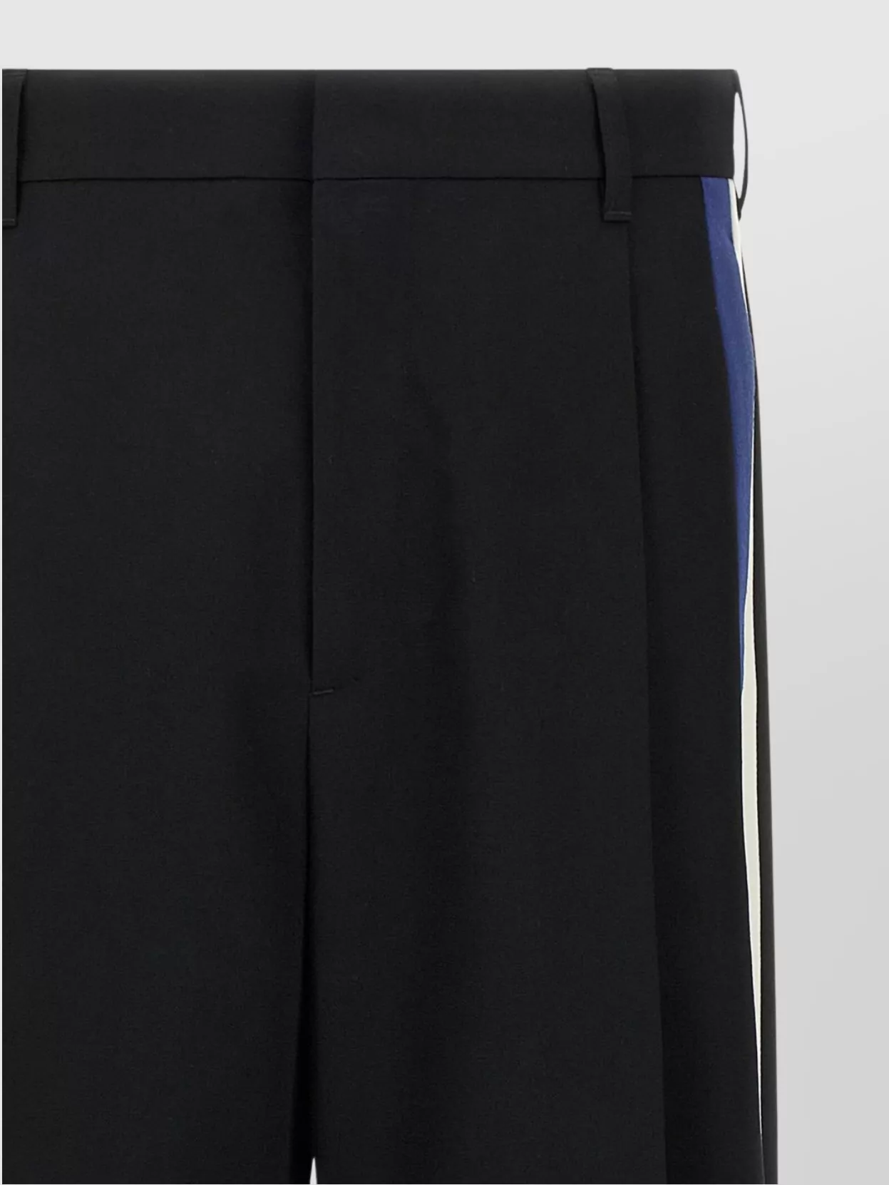 Marni Wool Trousers With Pleated Front And Side Stripe