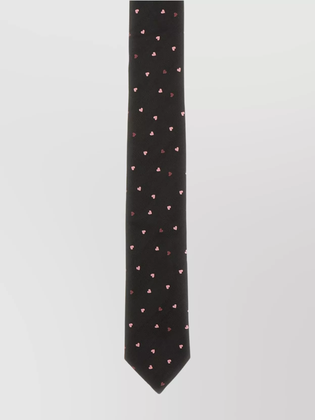 Paul Smith Heart Pattern Silk Tie With Slim Design