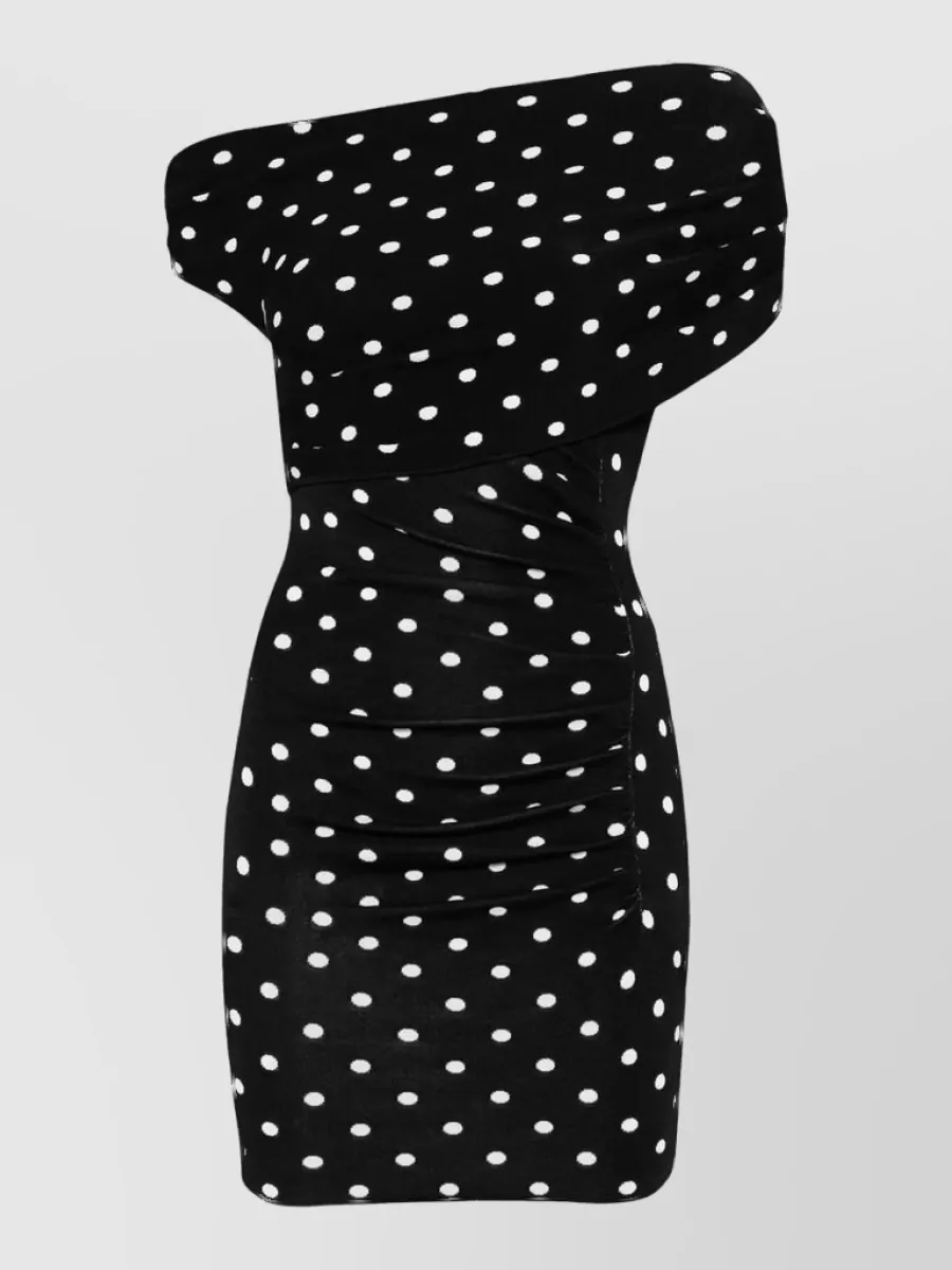 Self-Portrait Polka dot knit mini dress