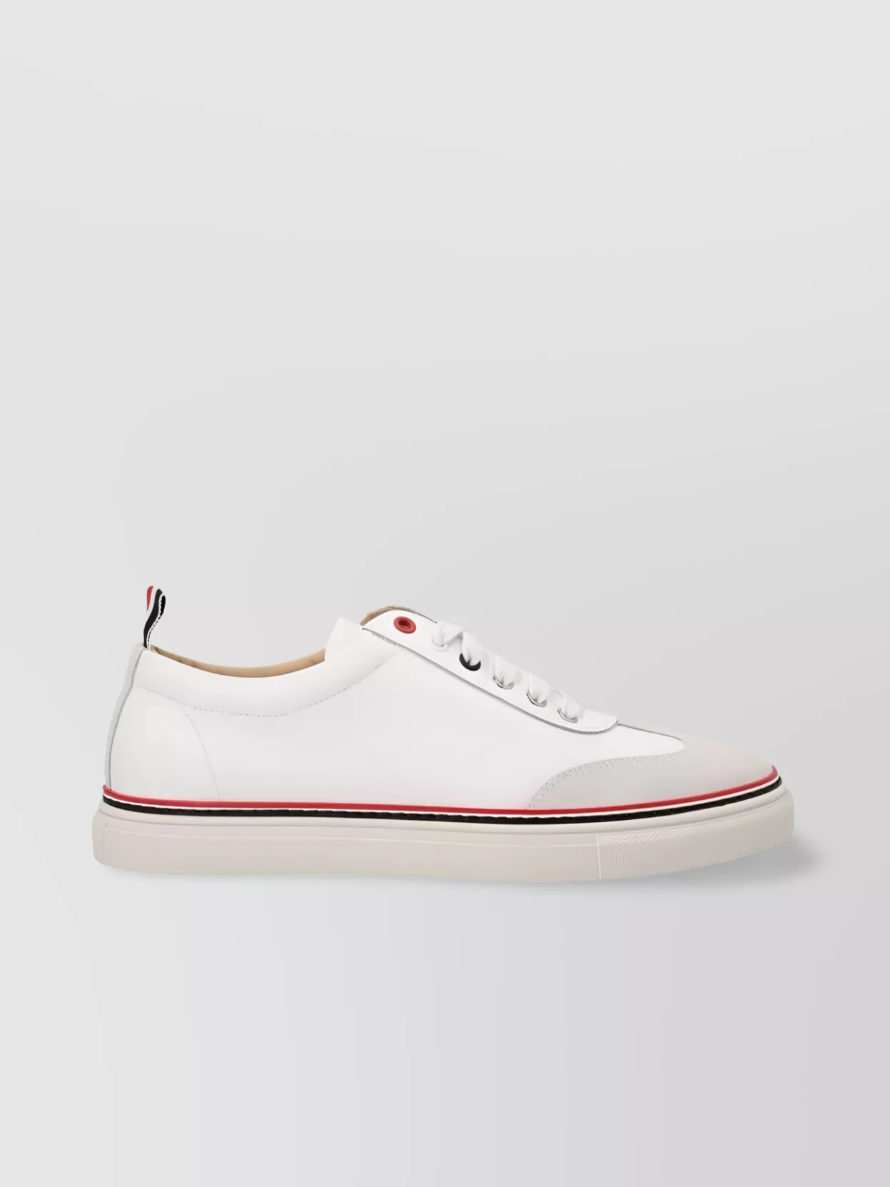 Shop Thom Browne Contemporary Sneakers With Padded Collar And Color Block Sole In Beige