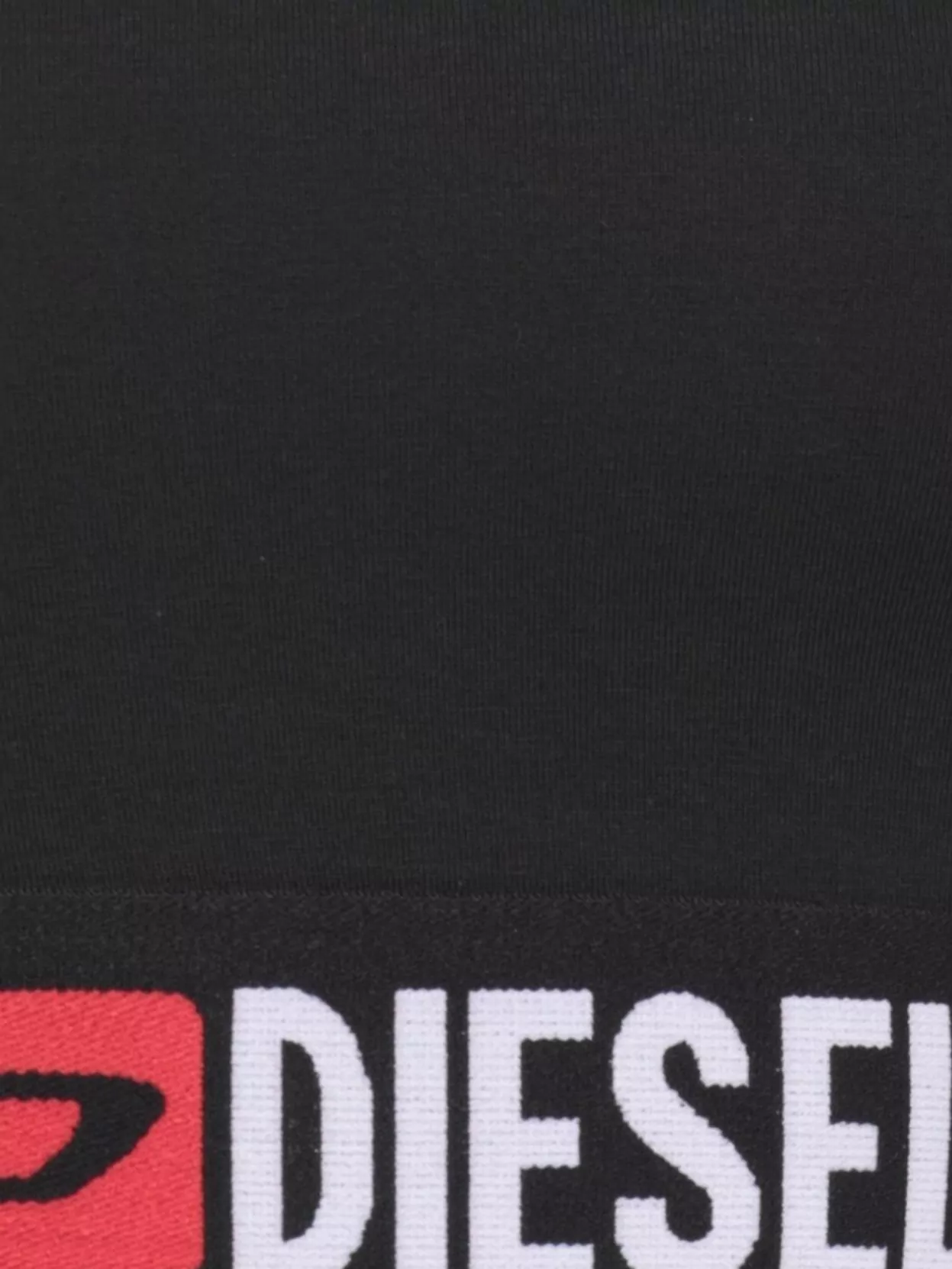 Diesel Cropped Sleeveless Cotton Top With Elastic Hem
