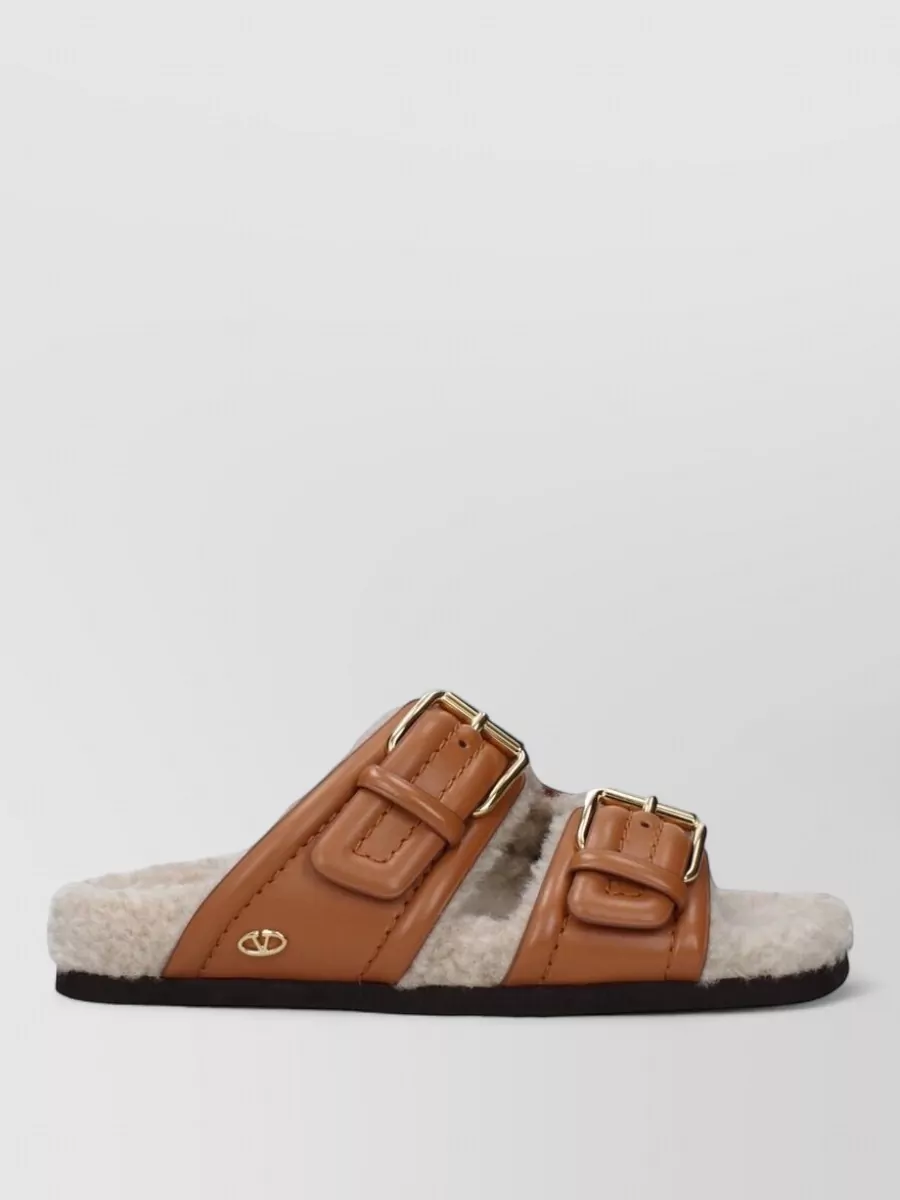 Valentino Garavani Leather Buckle Sandals