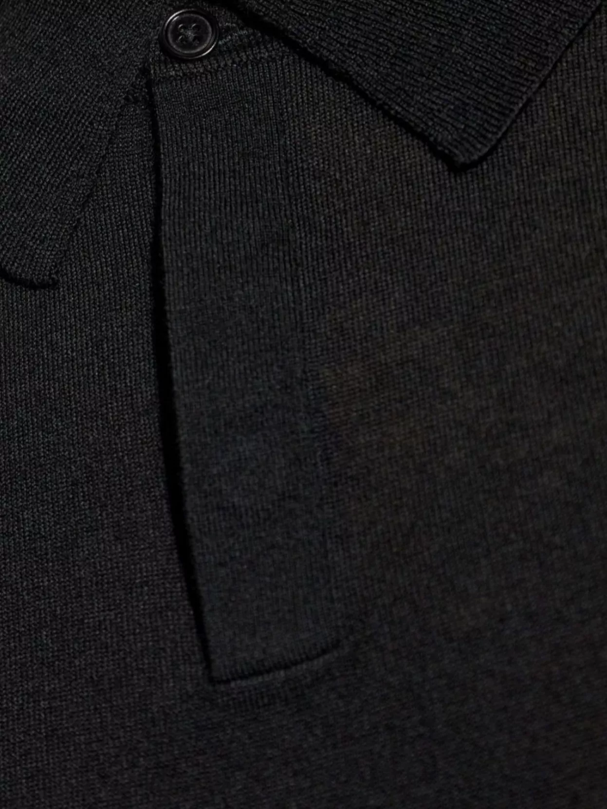 Paul Smith Wool Long Sleeve Polo Shirt With Ribbed Cuffs And Hem