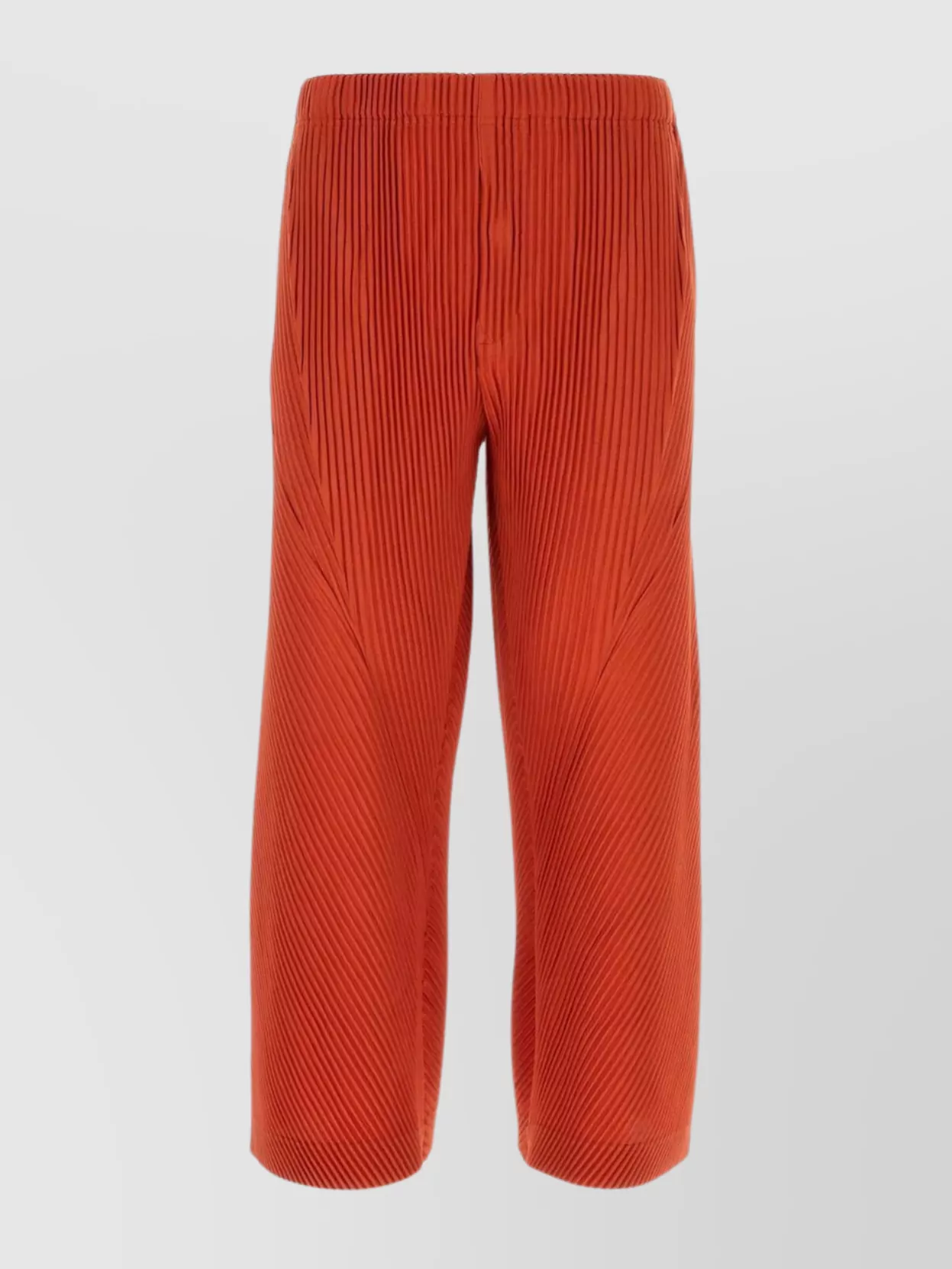 Shop Issey Miyake Textured Wide-leg Pleated Pants In Red