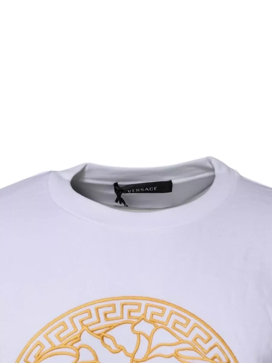 Versace Cotton Medusa Embroidery Crew Neck Sweater