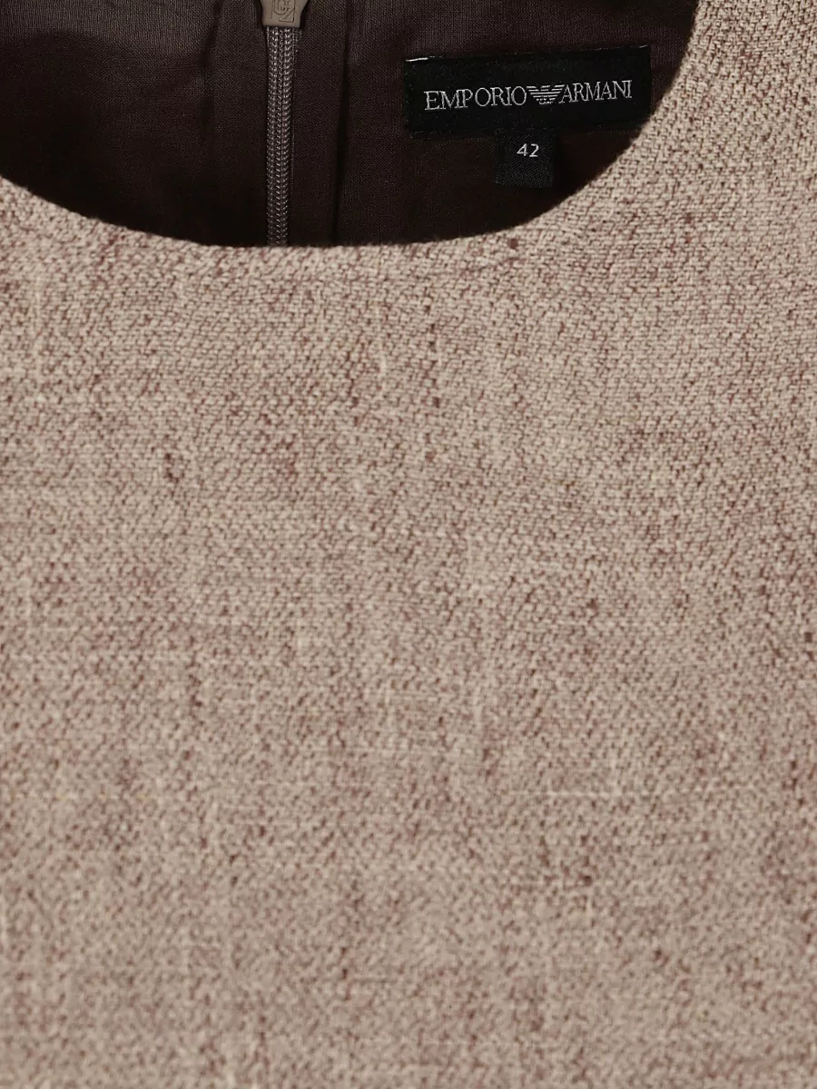 Emporio Armani Linen Sleeveless Round-Neck Top