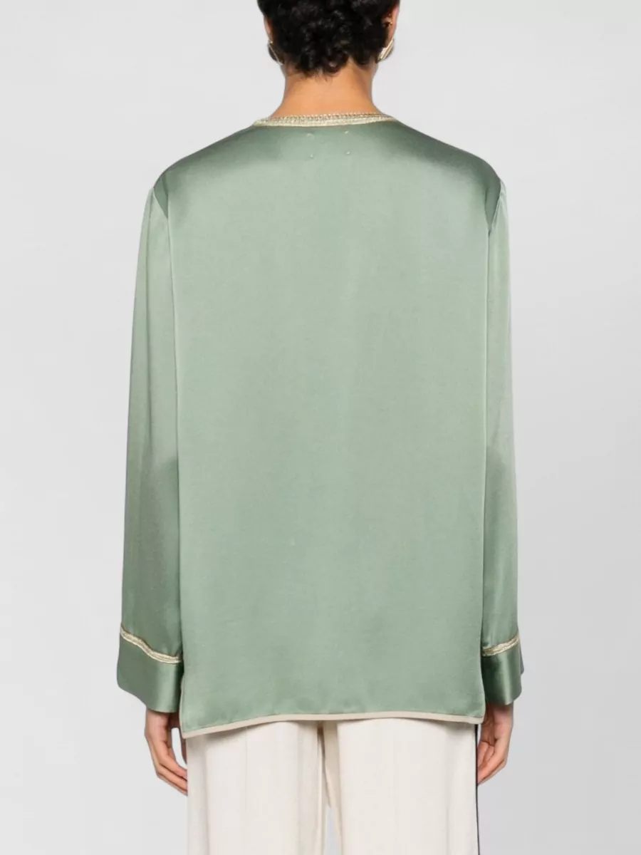 Forte Forte Blazer Contrast Trim Satin Finish Pockets