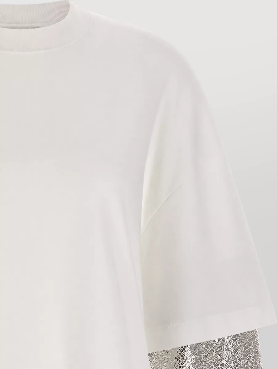 Darkpark Sequinned Double Sleeve Oversized T-Shirt