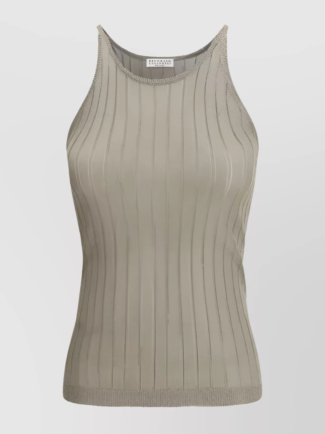 Brunello Cucinelli Shimmer Ribbed Tank Top