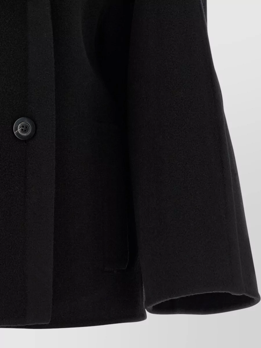 The Row Temur Coat Wide Collar Long Sleeves