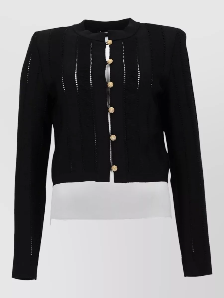 Balmain cropped knit cardigan