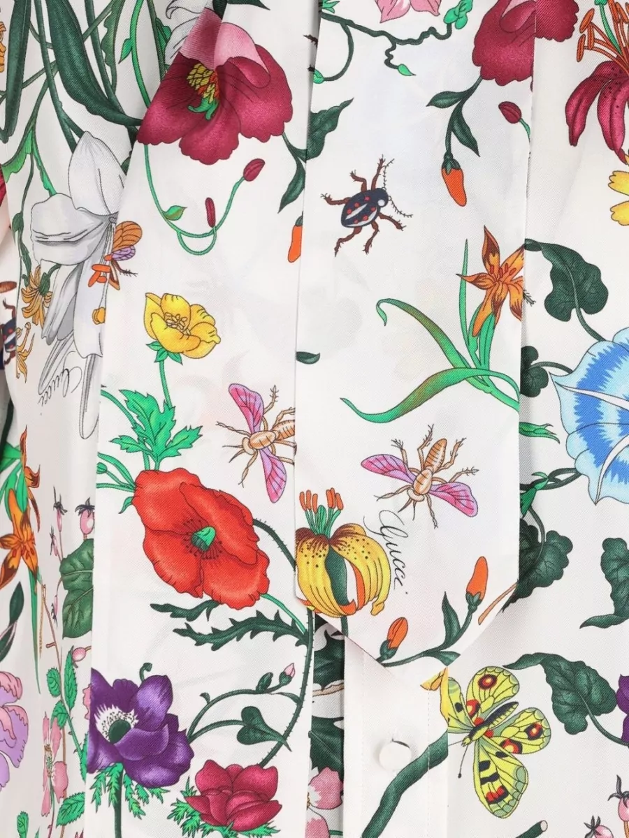 Gucci Silk Floral-Print Shirt