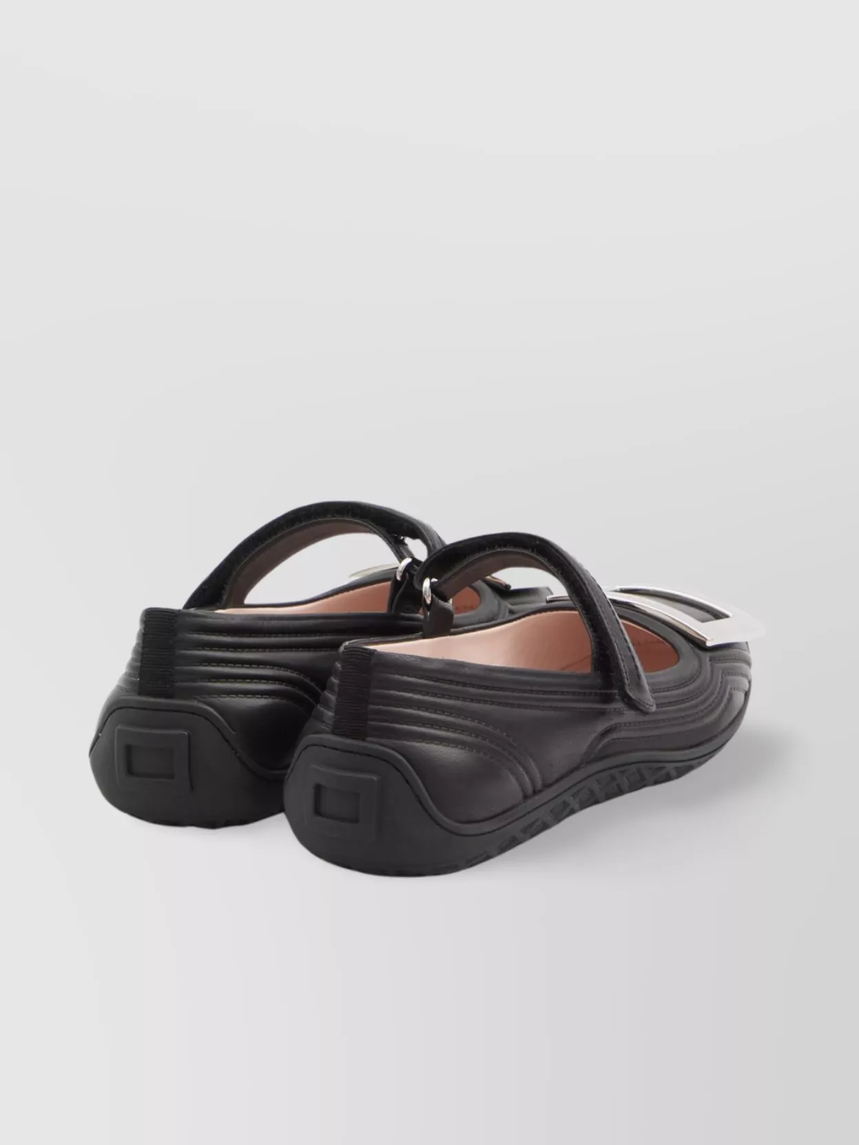 Roger Vivier Low Mary Jane Ballerinas In Leather