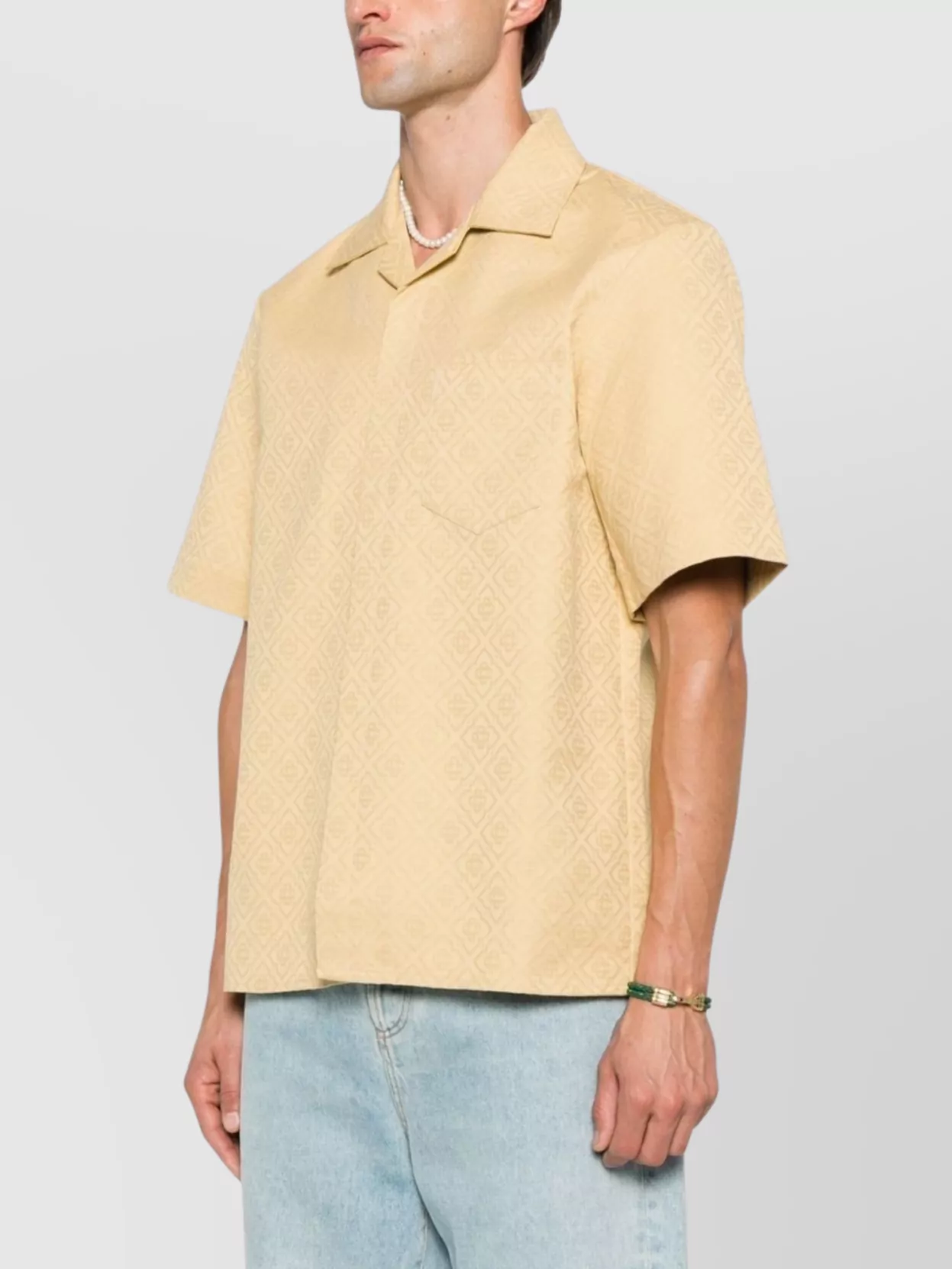 Casablanca Monogram Chest Pockets Cotton Shirt