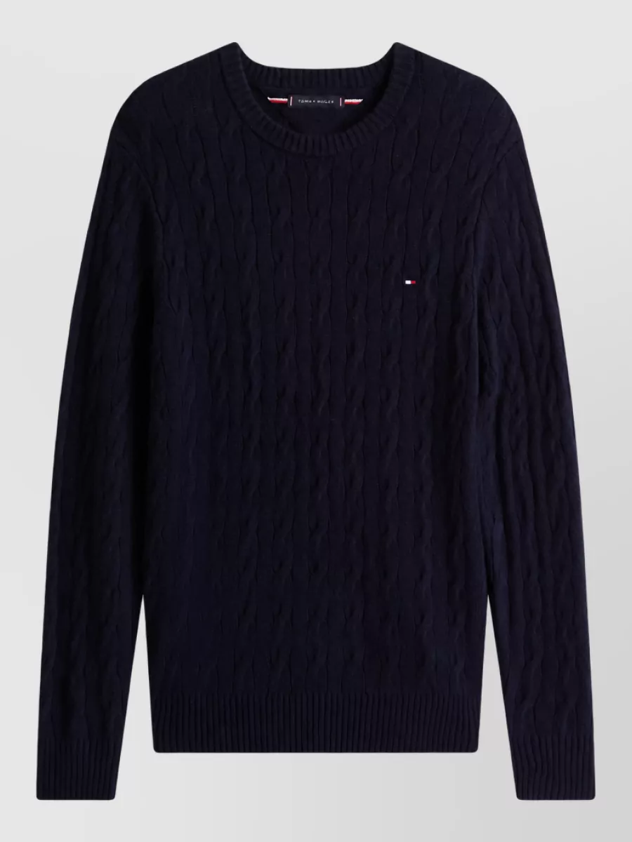Tommy Hilfiger lambswool cable-knit crew-neck jumper