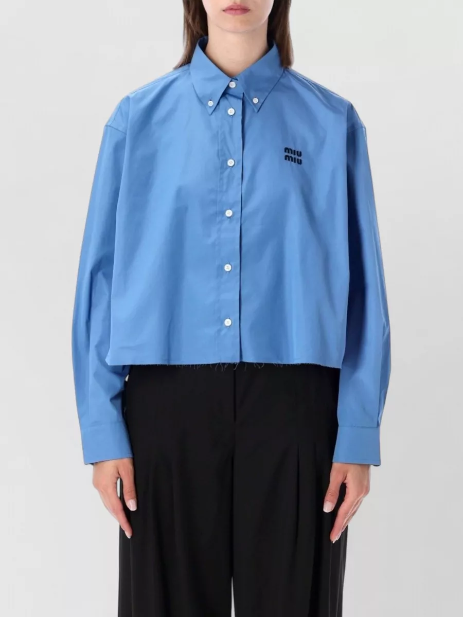 Miu Miu Cotton cropped shirt