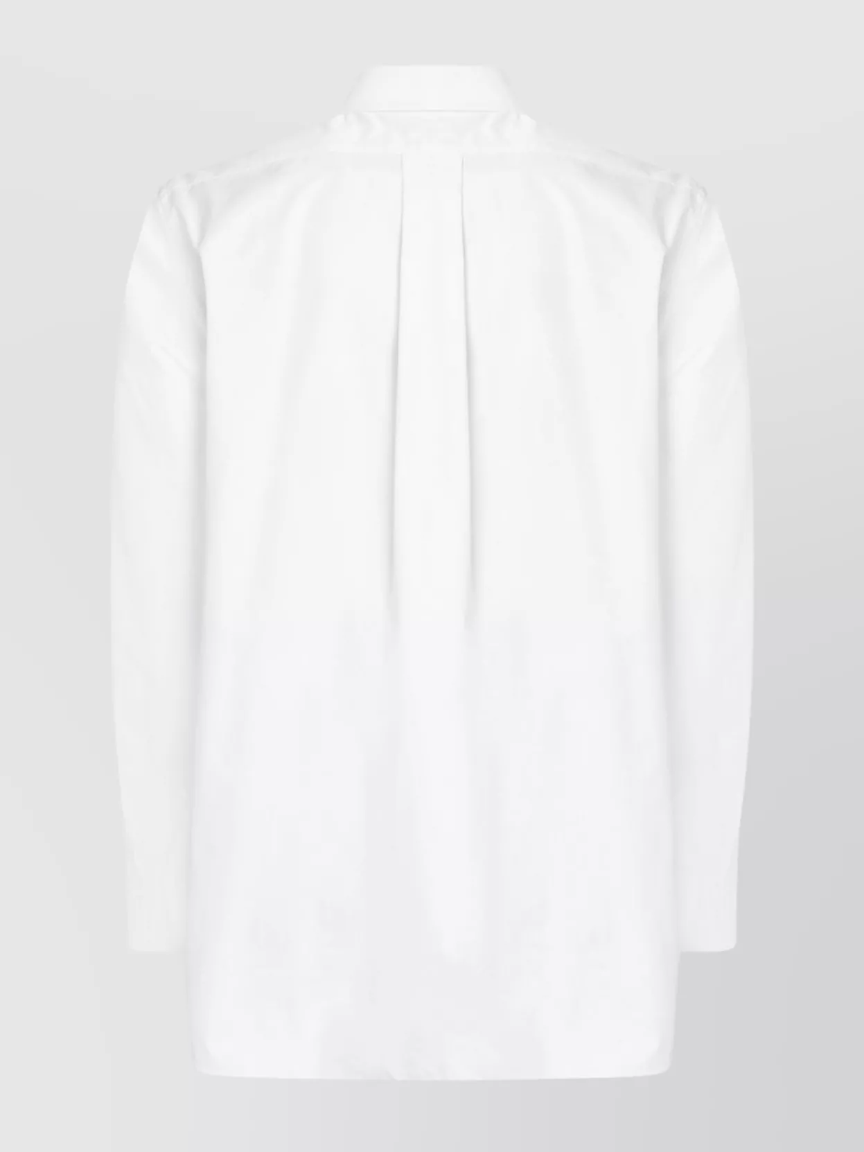 Burberry Cotton Poplin Shirt With Pointed Collar And Rounded Hem
