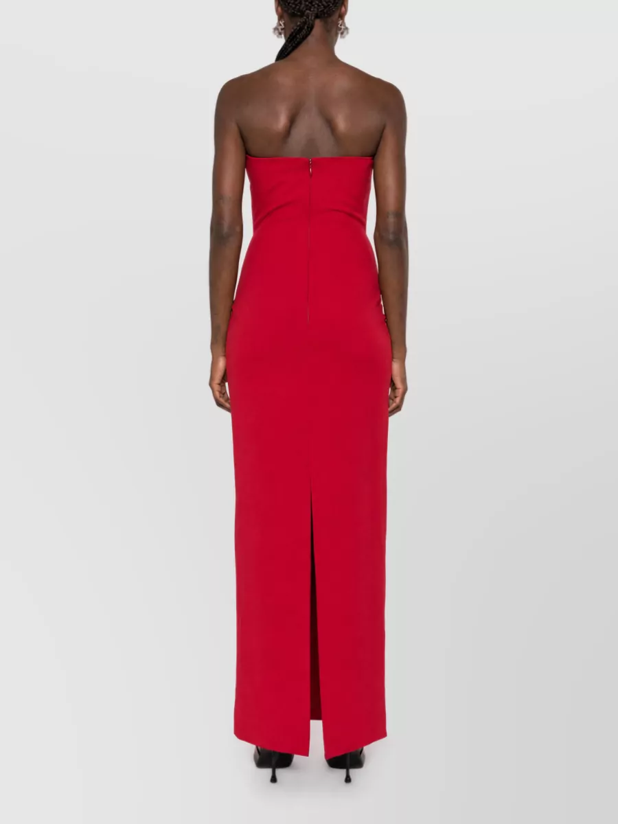 Solace London Crystal-Embellished Strapless Maxi Dress