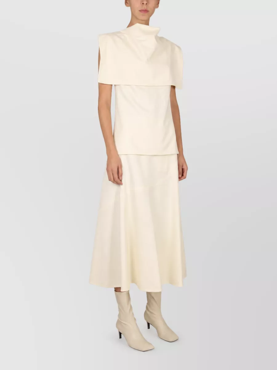 Jil Sander Wool Blouse In Neutral