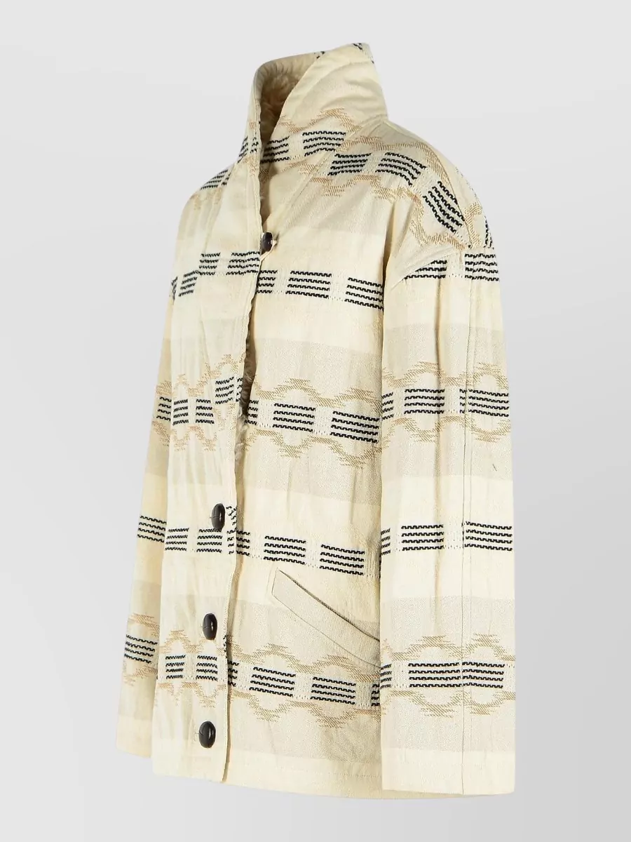 Isabel Marant Étoile Quayla Cotton Blend Jacket Patterned In Multi