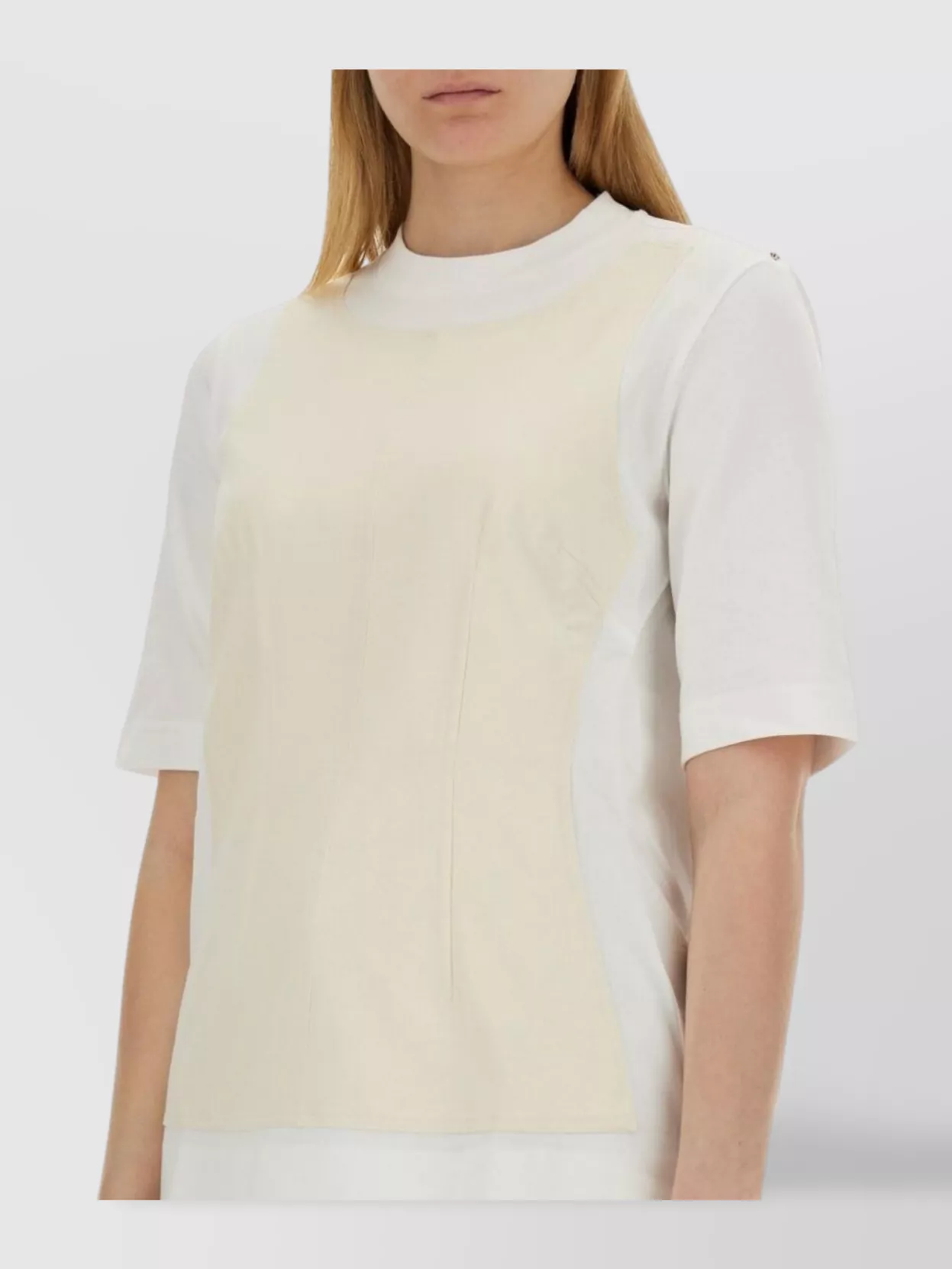 Sportmax Block Panel Round Neck T-Shirt