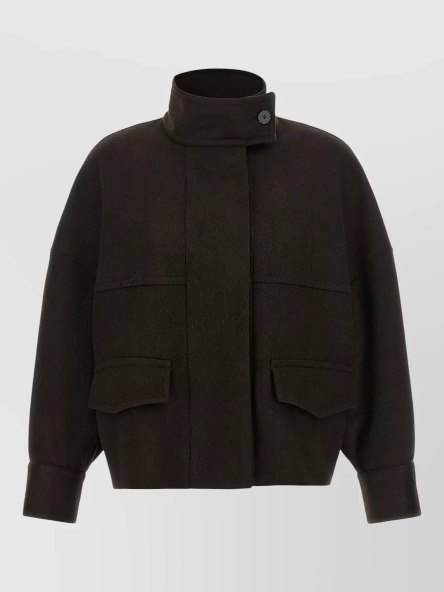 Alberto Biani wool oversized bomber jacket