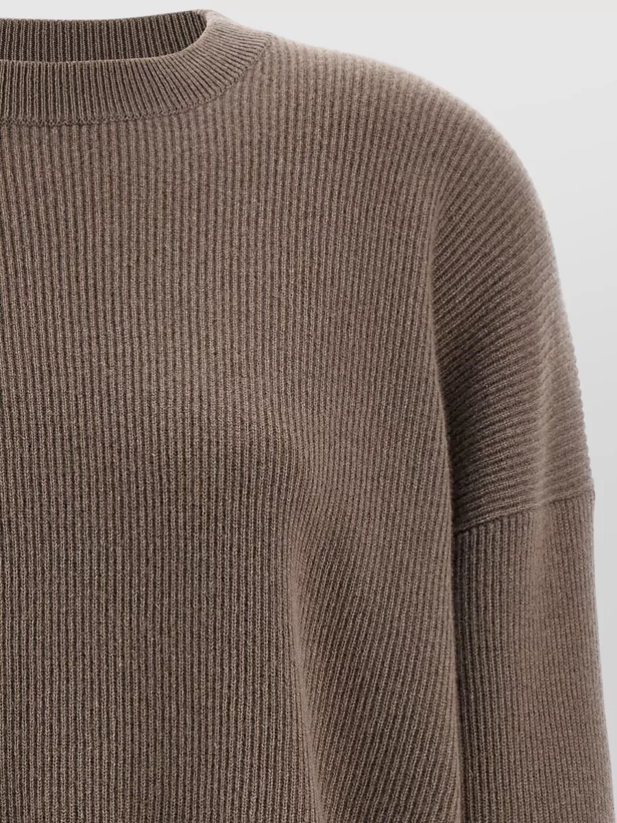 Brunello Cucinelli Cashmere Knit Sweater Relaxed Fit Cuffs