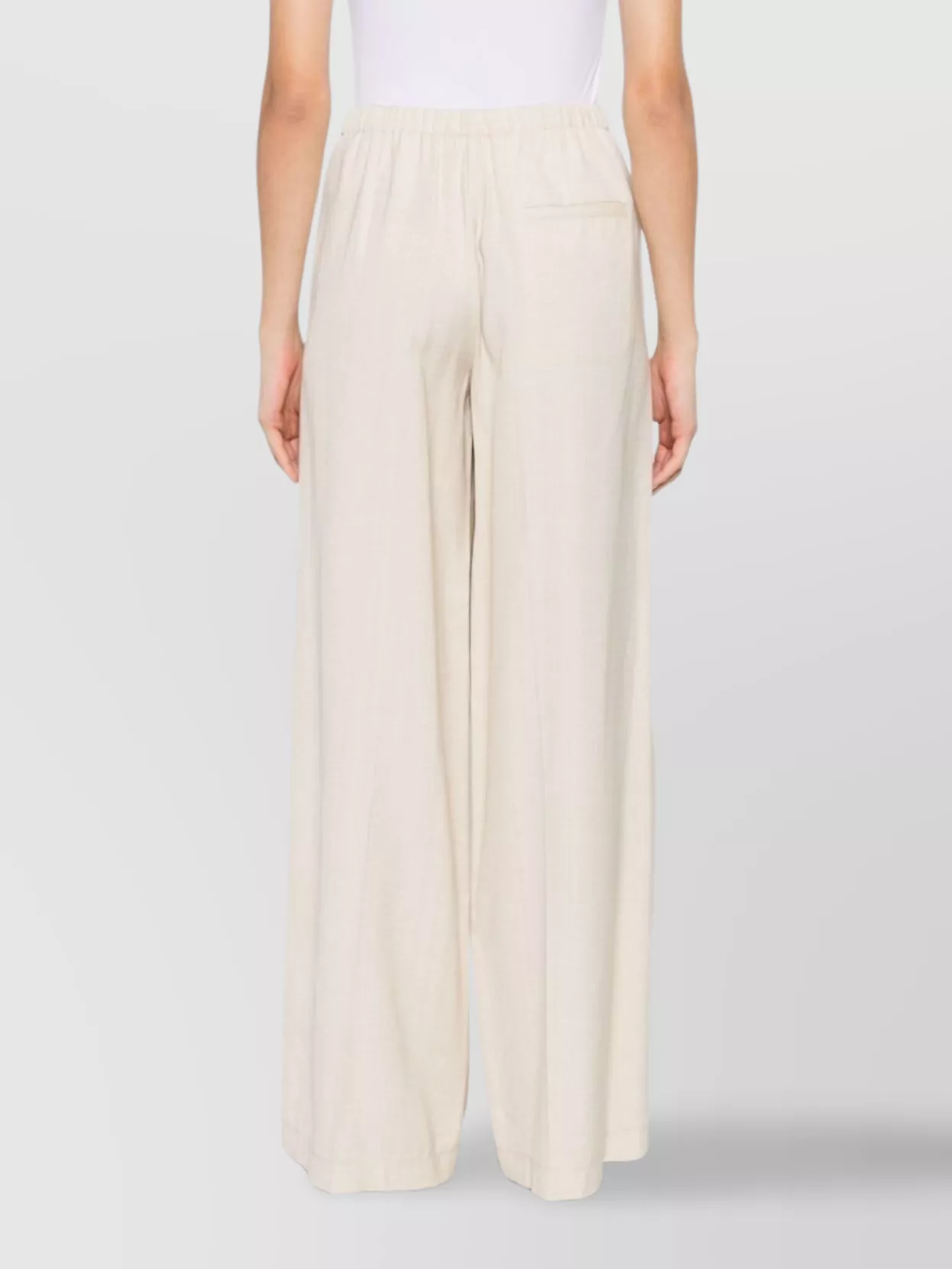 Shop Forte Forte Trousers Wide-leg Pleated Front