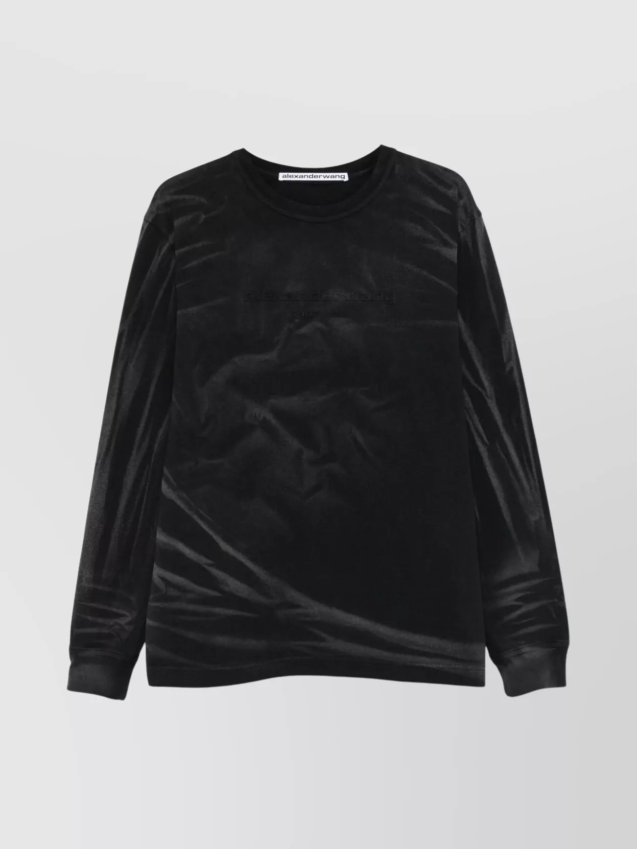Alexander Wang Crease Wash Long Sleeved T-shirt In Black
