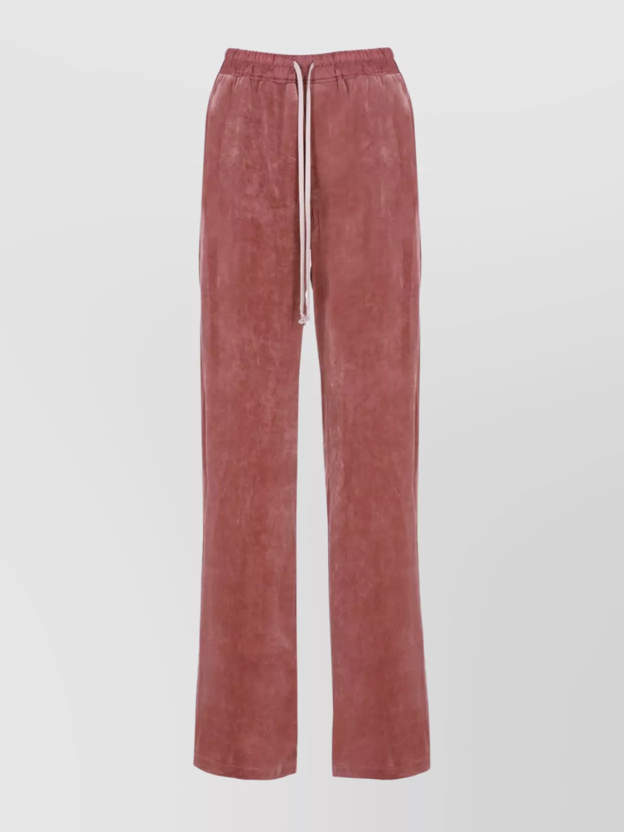 Rick Owens Straight Trousers Featuring Elastic Waistband In Pink