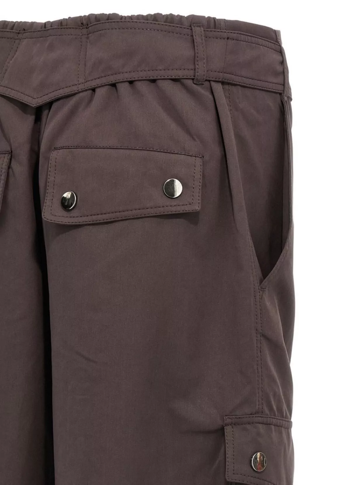 The Andamane Waist Belted Cargo Pants Button Elastic