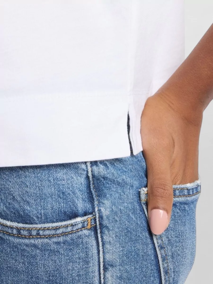 Fay Cotton Short Sleeve Crew Neck Top