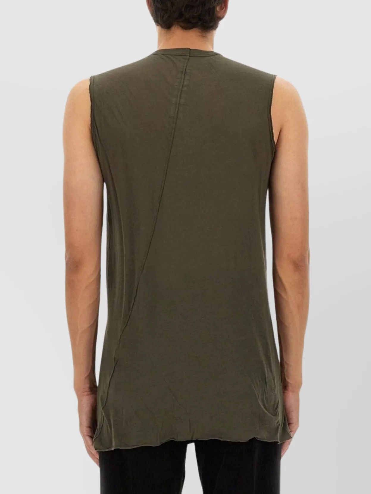 Rick Owens Longline Round Neckline Sleeveless T-Shirt