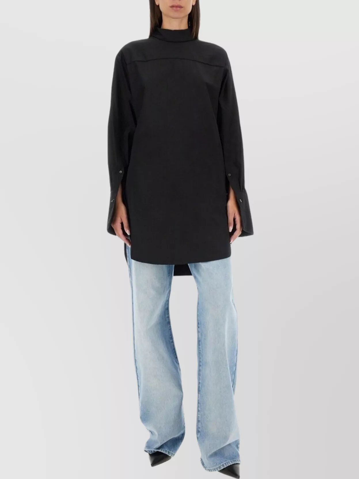 Dries Van Noten Longline Plaid Shirt High-low Hem