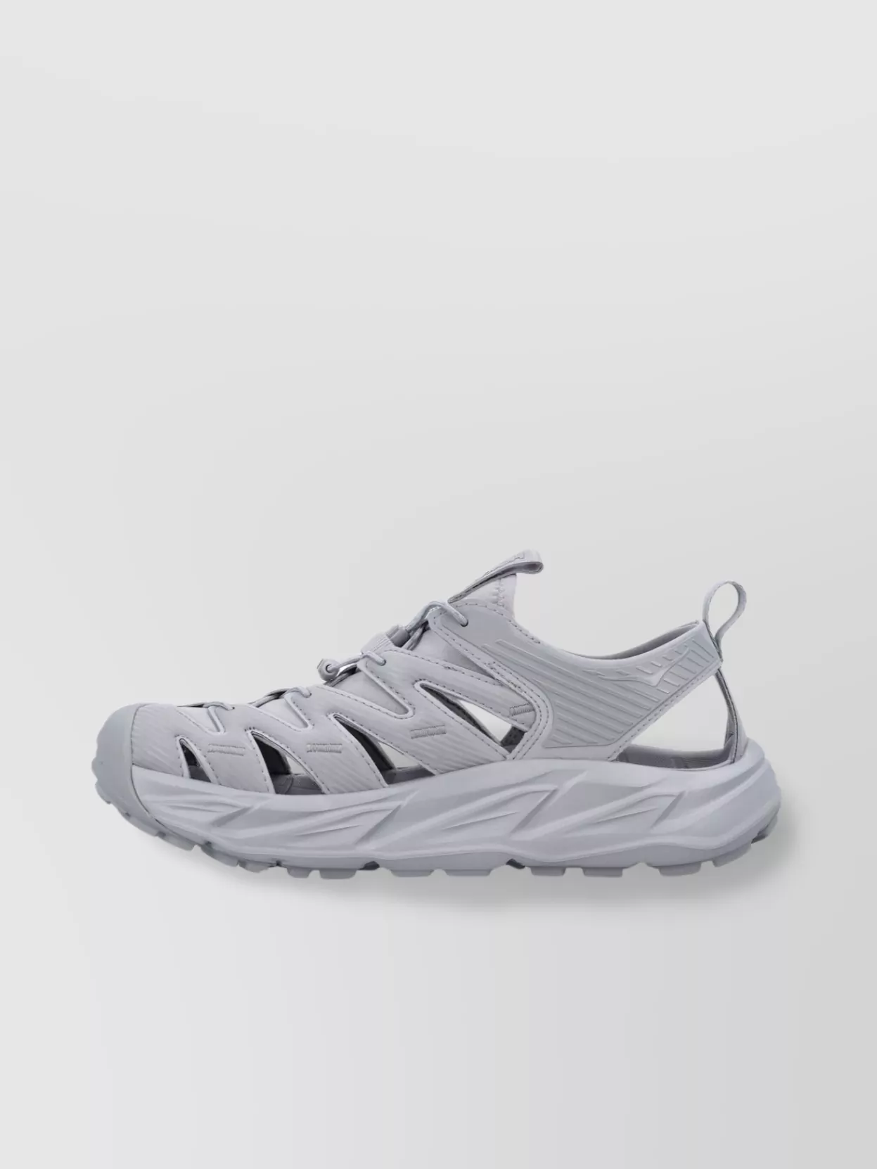 Hoka One One Cut-Out Round Toe Sandals With Rubber Sole