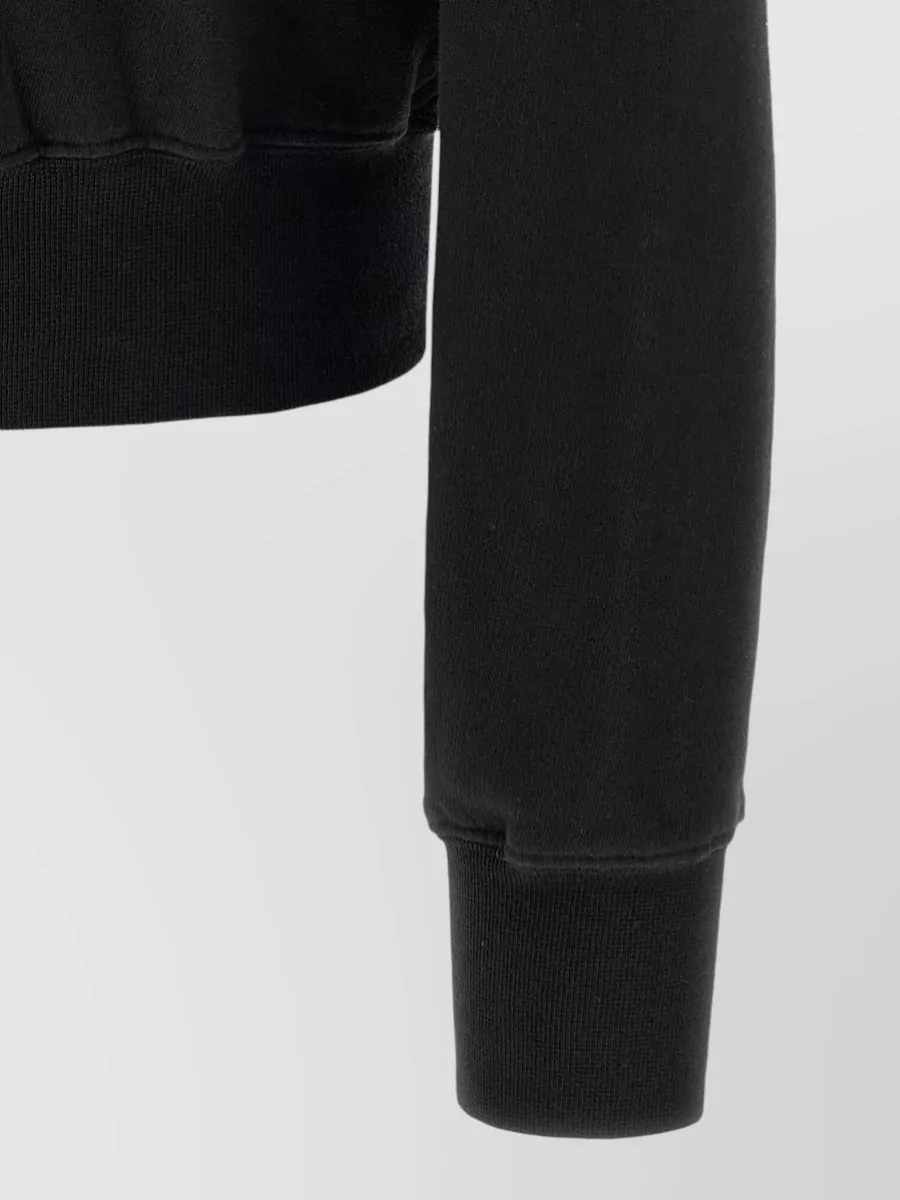 Rick Owens Drkshdw Cotton Asymmetric Zip Hooded Jacket