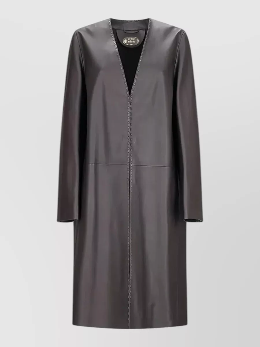 Fendi leather coat