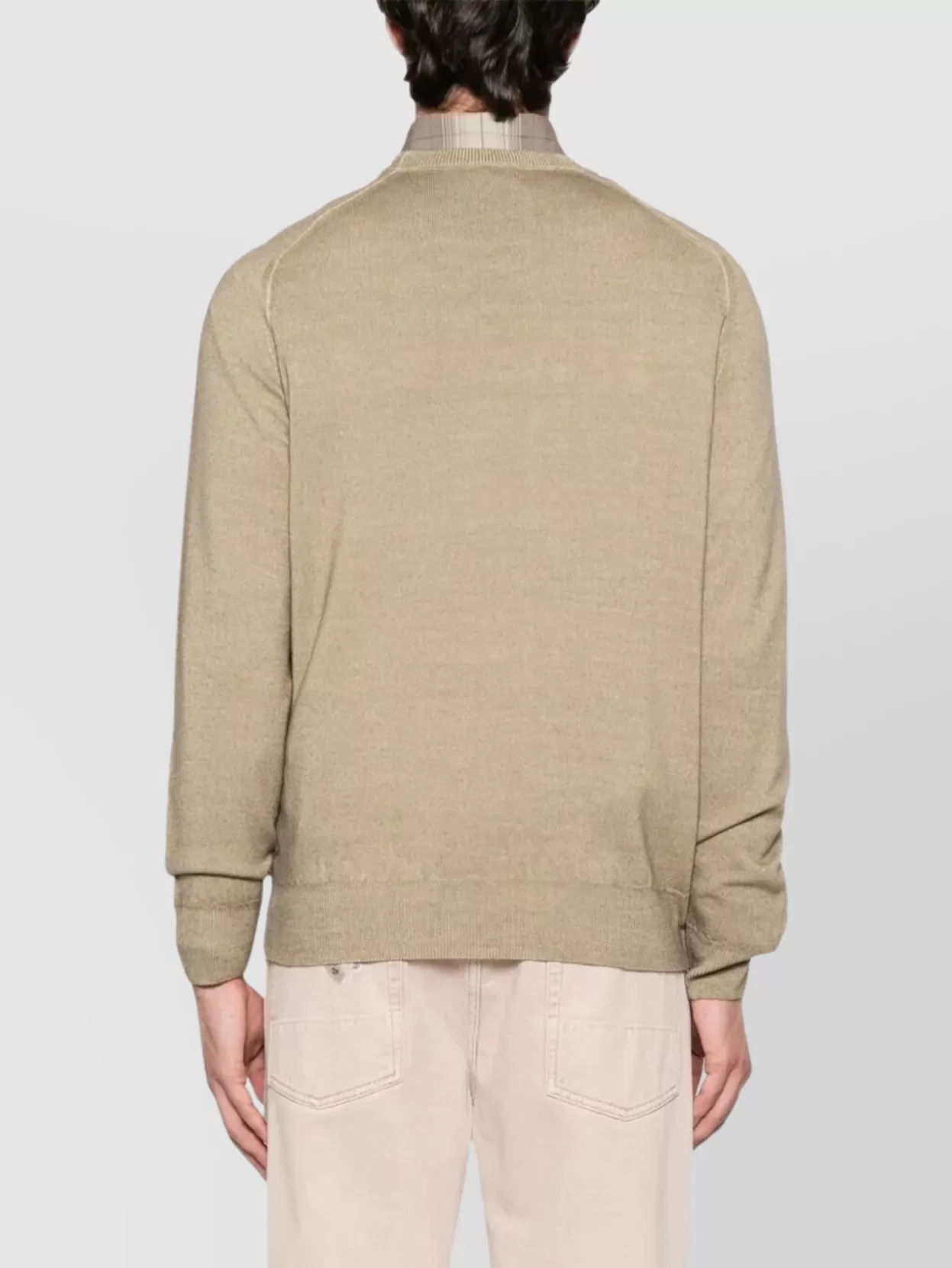 Etro Two-Tone Crew Neck Wool Pullover