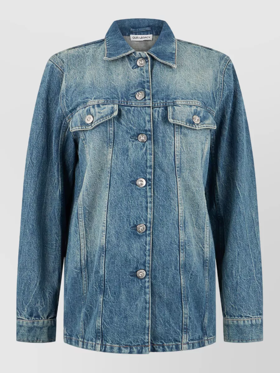Our Legacy Button-front Denim Jacket In Blue