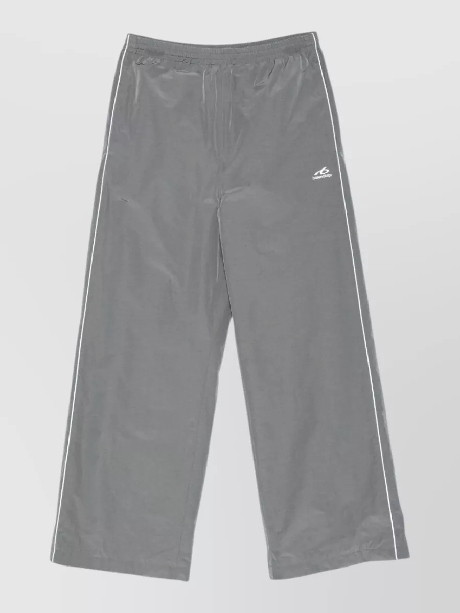 Balenciaga Logo Print Wide Leg Swimming Trunks